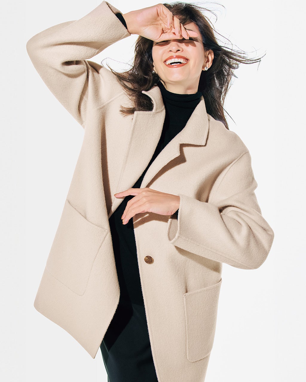 ピュアウールリバー・ジャケットコート/DoCLASSE