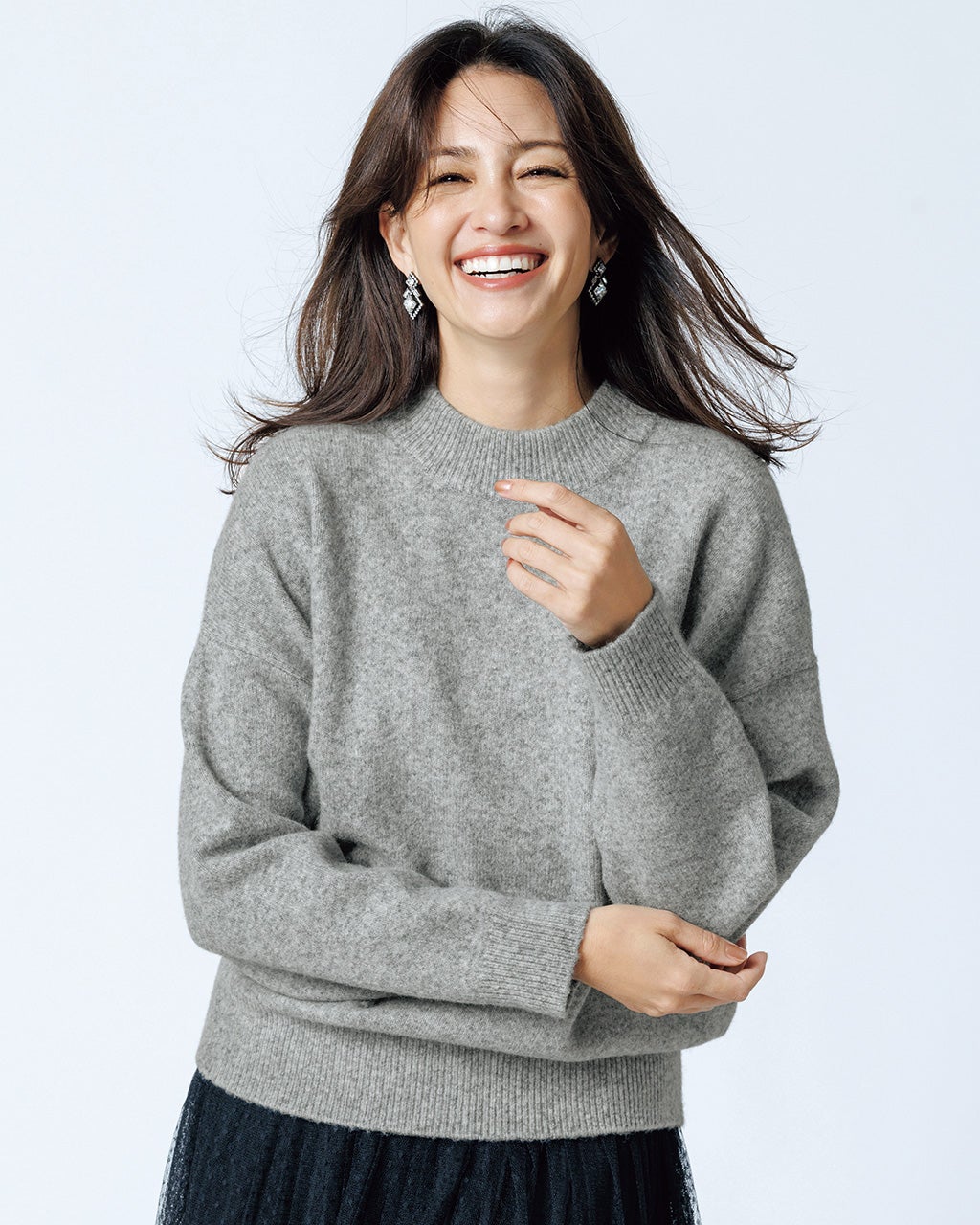 ウール混タム・ハイネックニット/DoCLASSE