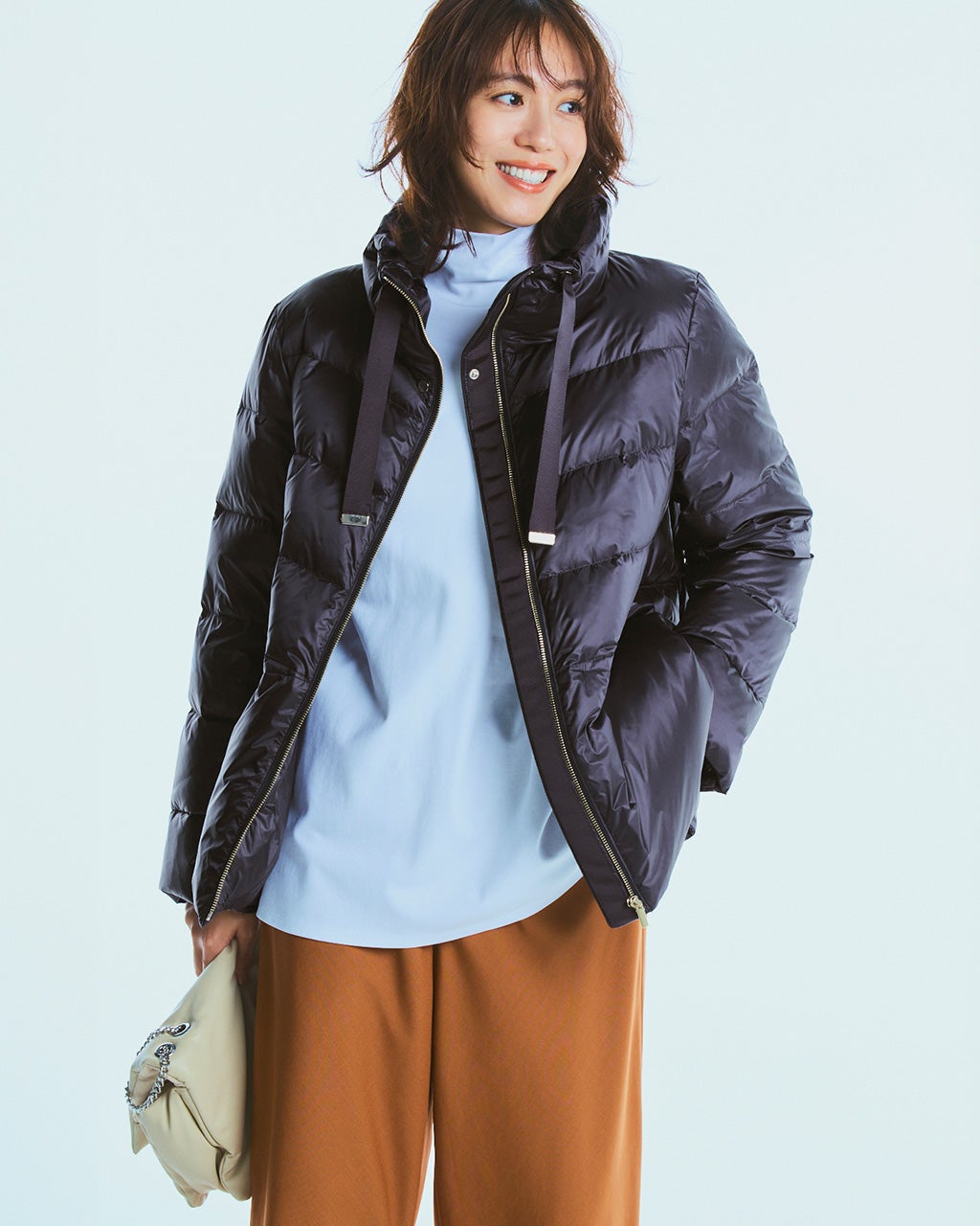 艶Airダウン・スタンドカラーコート/DoCLASSE