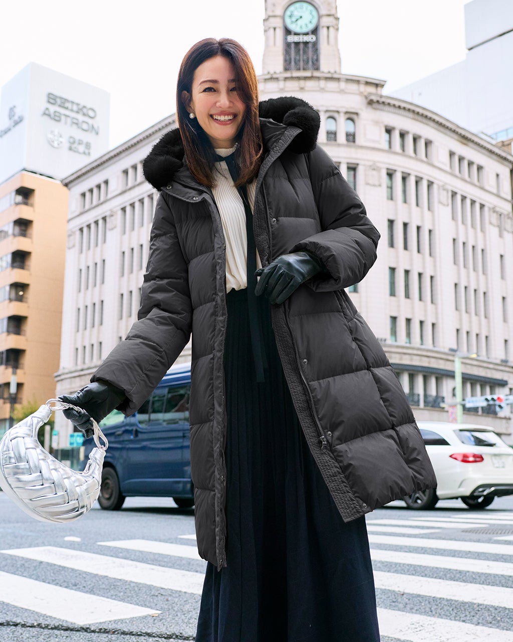 マットタフタ・2WAYファーロングダウンコート/DoCLASSE