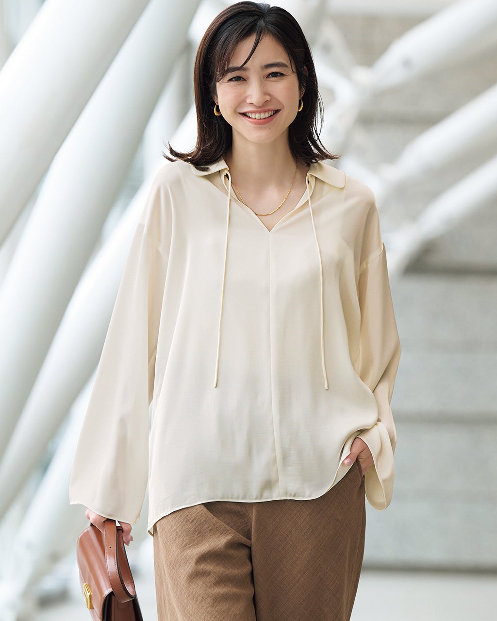 ヴィンテージサテン・スキッパーシャツ/DoCLASSE