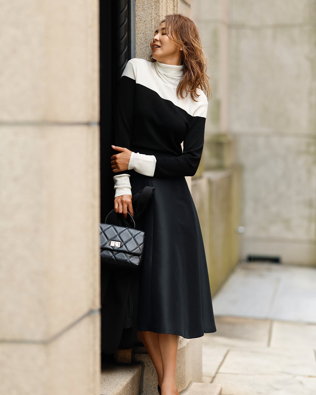 ダブルクロス・フレアスカート/DoCLASSE