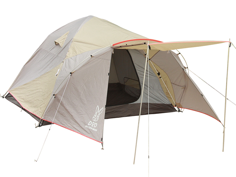 タープ＆前室付ファミリーキャンプ 5人用プレミアムワンタッチテント
