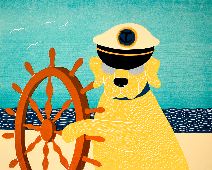 Captain Original Woodcut | Dog Mountain, VT - Stephen Huneck