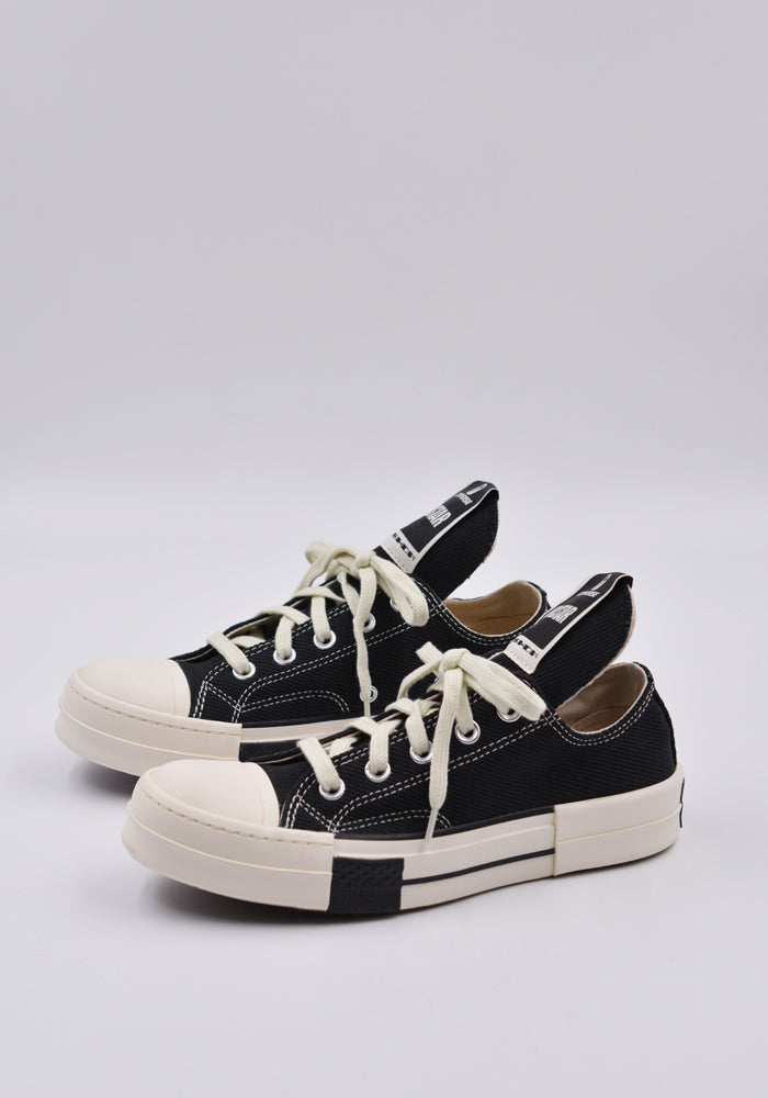 RICK OWENS DRKSHDW CONVERSE DRKSTAR OX SNEAKERS BLACK FW21 | 50