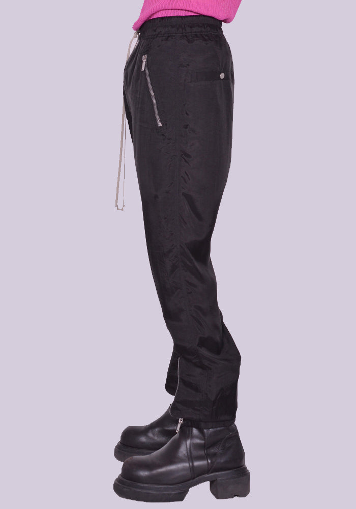 RICK OWENS MEN TECUATL TRACKPANTS BLACK SS23 | DOSHABURI Online Shop