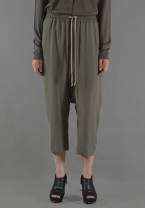 RICK OWENS DRAWSTRING CROPPED PANTS DUST 19SS-DOSHABURI Online Shop
