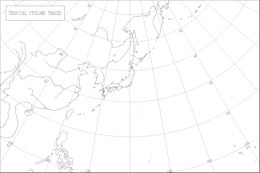気象庁｜台風経路図1976年