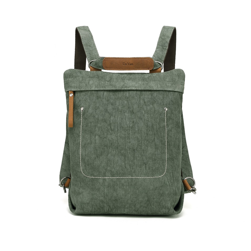 Multifunctional Cotton Linen Backpack CLB 567 (Green) – Davan Designs