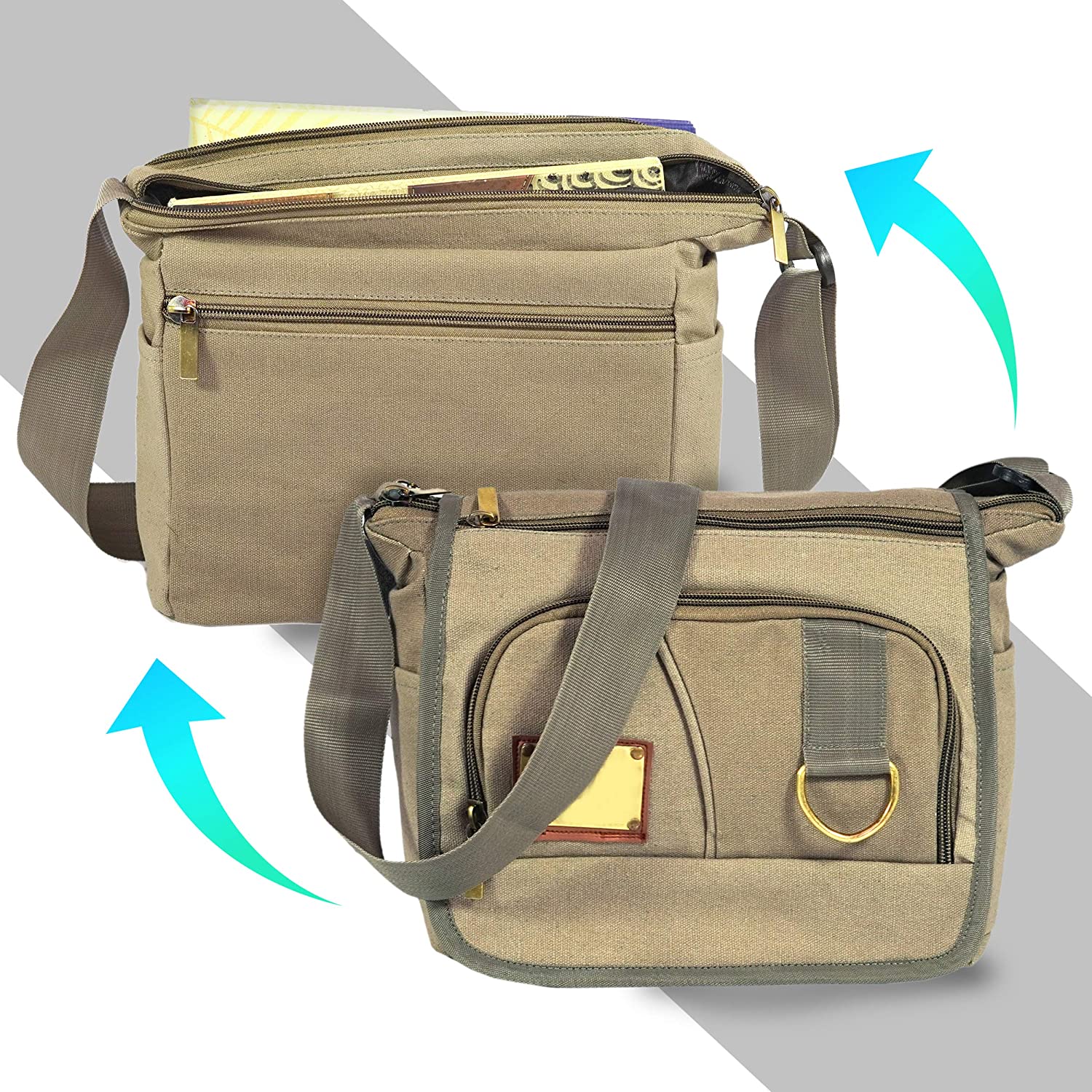 DAHSHA Stylish cotton sling cross body Travel Office Business