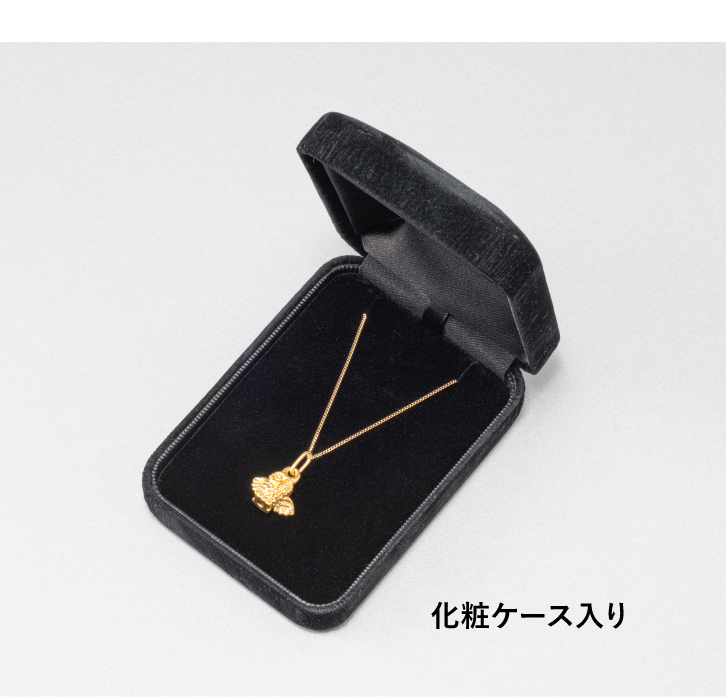 純金製 羽ばたくフクロウ ペンダント 18金チェーン付き ー 三宝堂