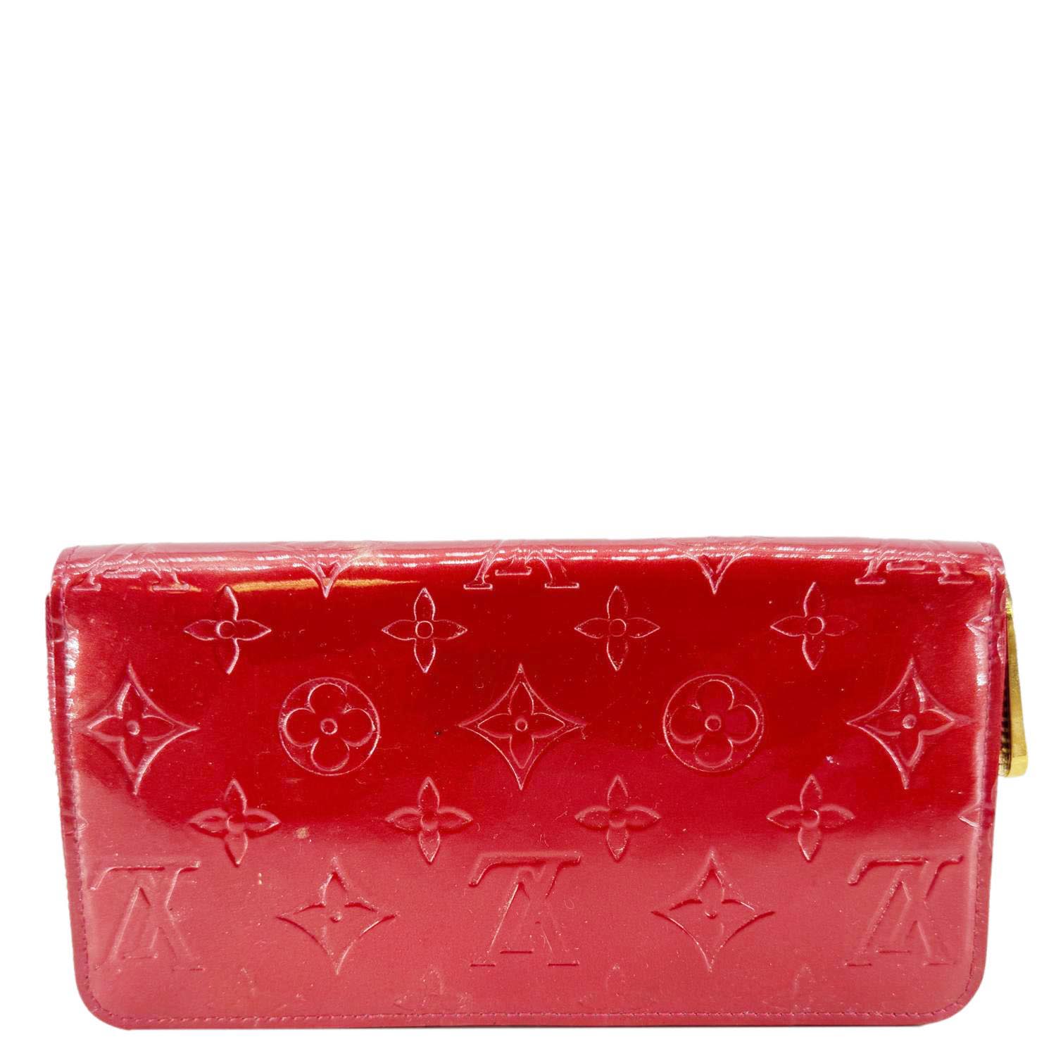 Louis Vuitton Red Monogram Vernis Zippy Wallet