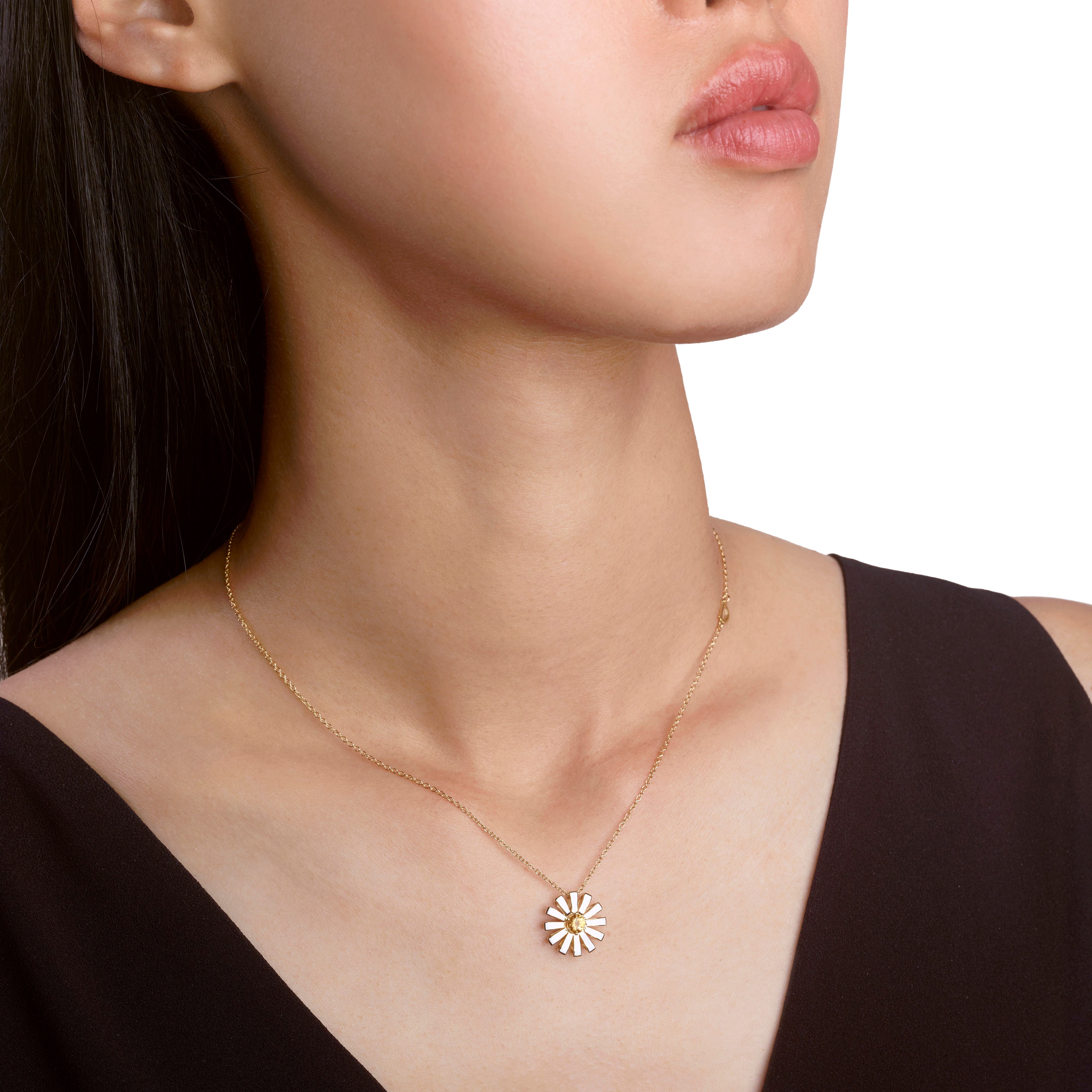 イエローゴールド、セラミック、シトリン ネックレス 16mm - Damiani