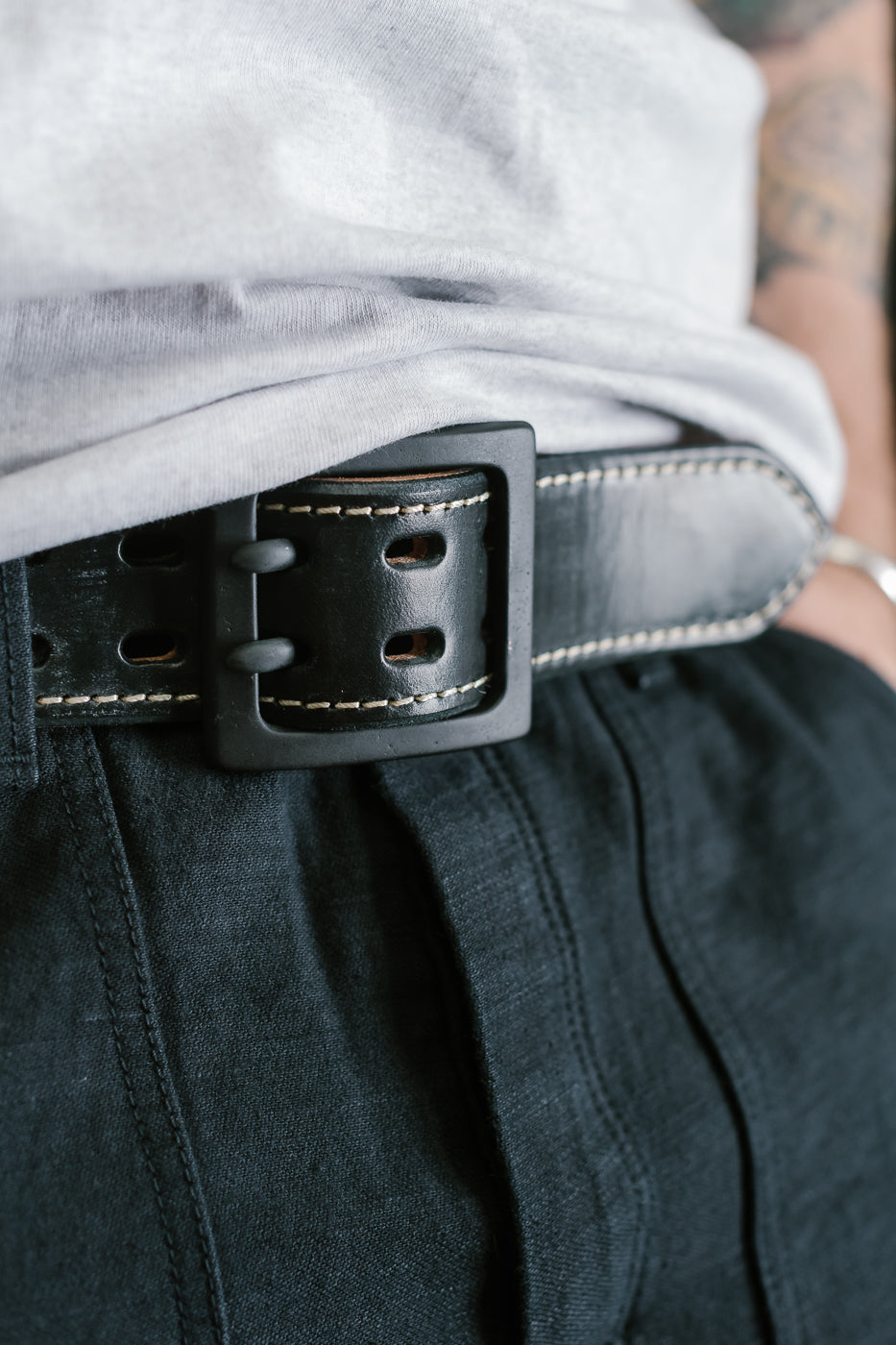 A107HSII - Extra Thick Bridle Leather Belt - Black | Dant