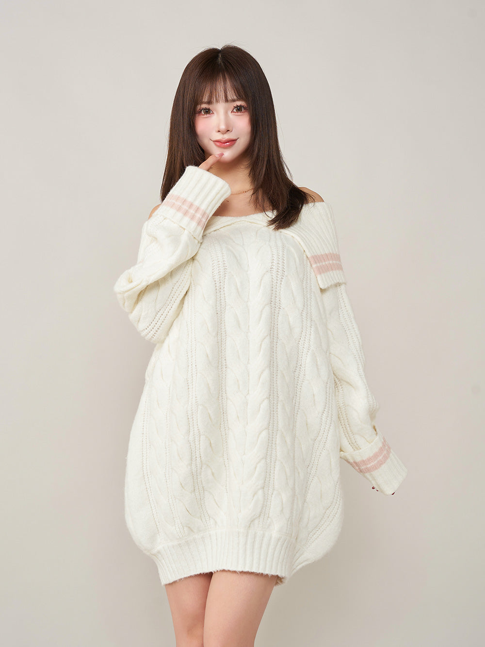オフショルラインニットミニワンピース – Darich (ダーリッチ)
