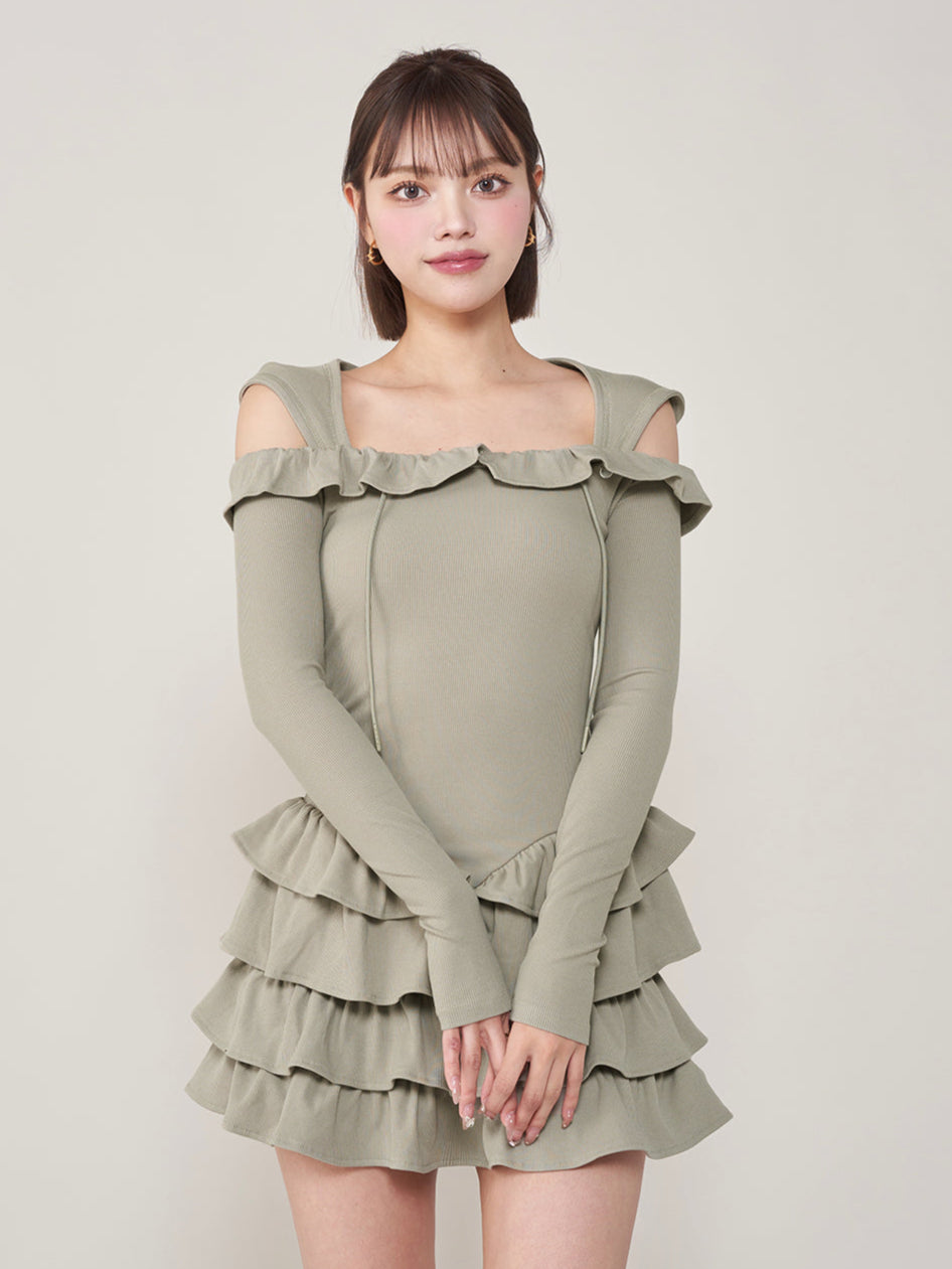 ボリュームフリルリブミニワンピース – Darich (ダーリッチ)