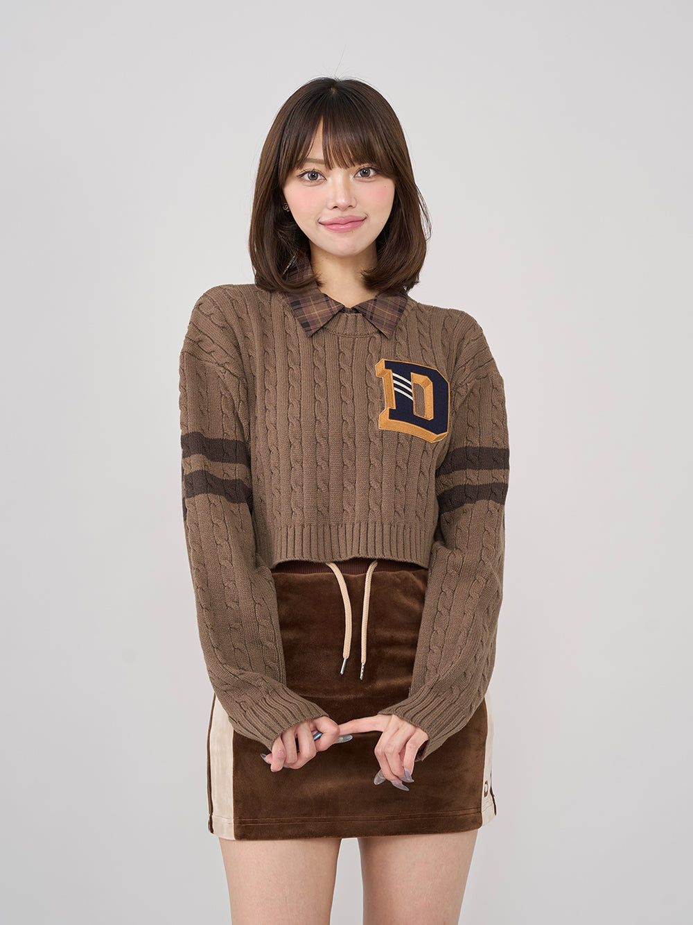 カレッジワッペンショートニットトップス – Darich (ダーリッチ)