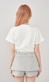 キルティングアップリケビジューTシャツ – Darich (ダーリッチ)