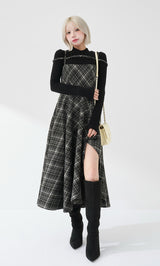 レイヤードチェックイレヘムミディワンピース – Darich (ダーリッチ)