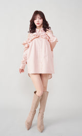 マルチストライプフリルシャツチュニック – Darich (ダーリッチ)