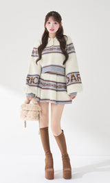 スノーパターンラメニットセットアップ – Darich (ダーリッチ)