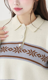 スノーパターンラメニットセットアップ – Darich (ダーリッチ)