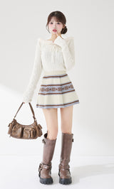 スノーパターンラメニットセットアップ – Darich (ダーリッチ)