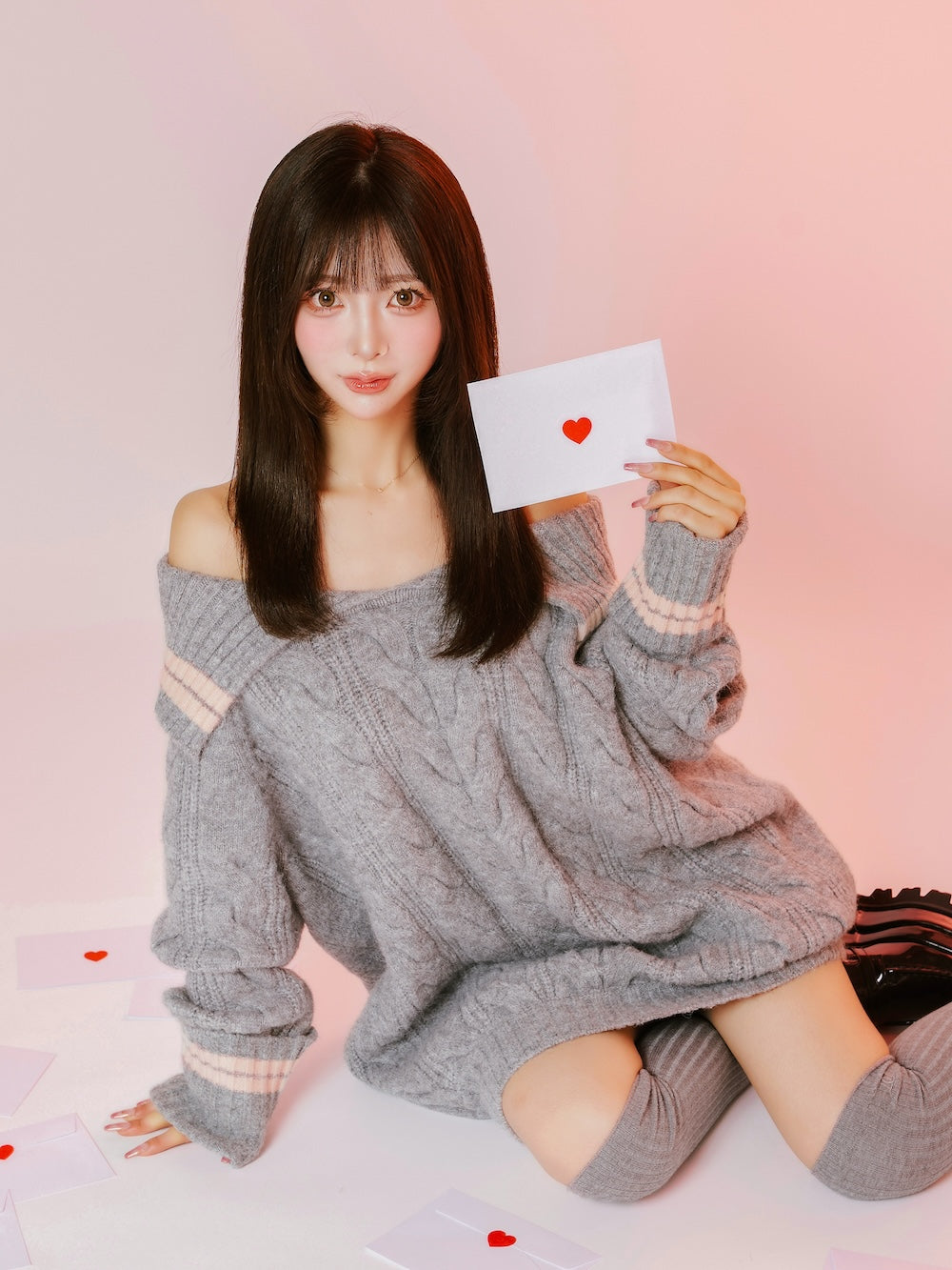 オフショルラインニットミニワンピース – Darich (ダーリッチ)