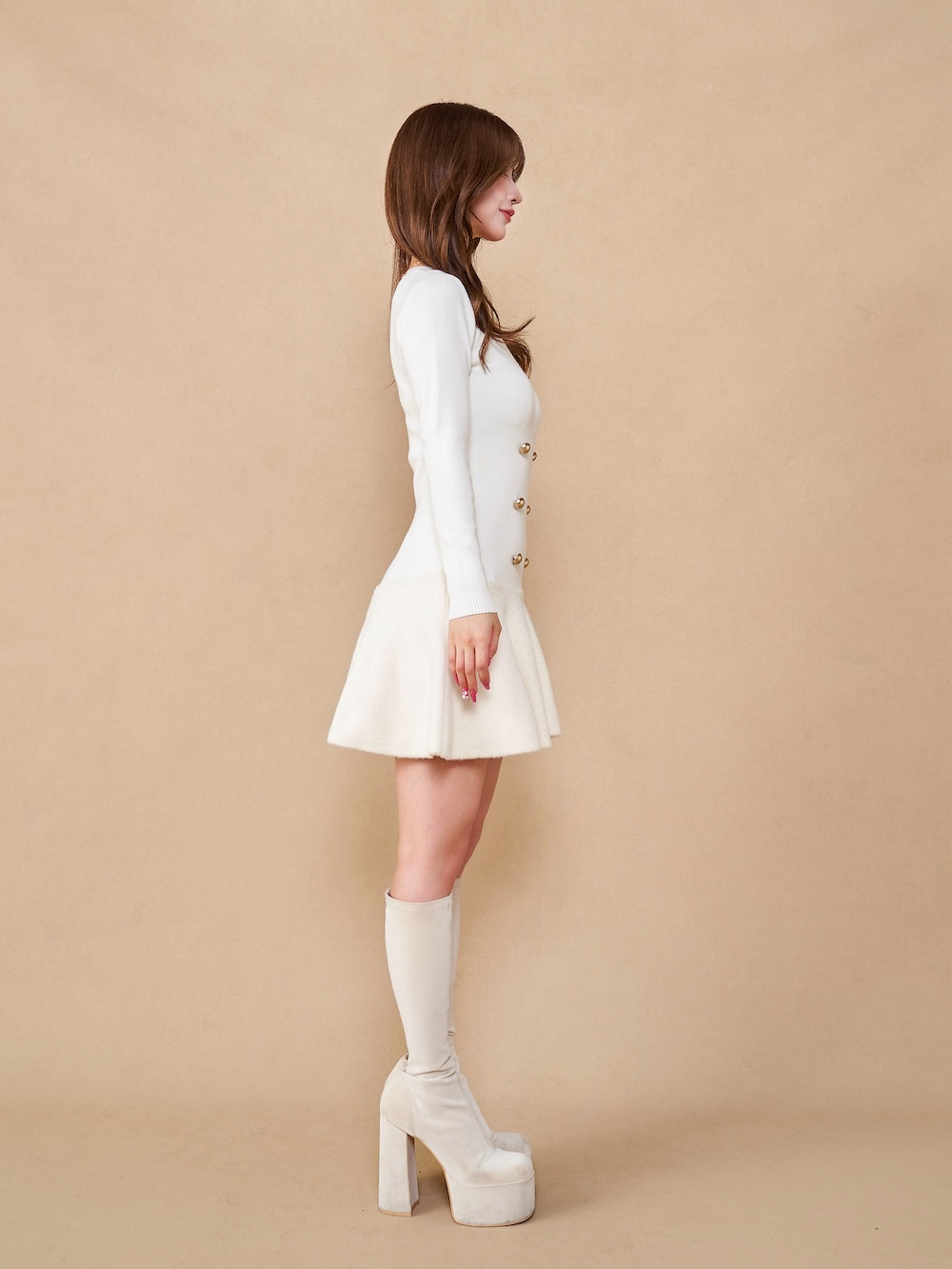 ダブルボタンフレアミニワンピース – Darich (ダーリッチ)