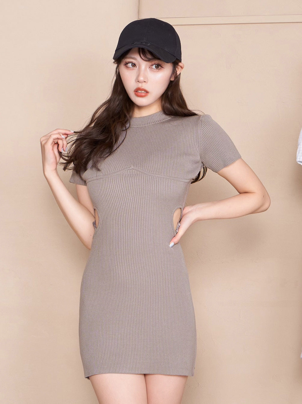デザインリブニットミニワンピース – Darich (ダーリッチ)