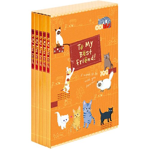 5冊無線綴ポケットアルバム/L判3段/キャット&ドッグ 5PL-270-30-R