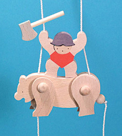 小黒三郎・のぼり人形：木の五月人形：季節を楽しむ雑貨：DEPOT-net