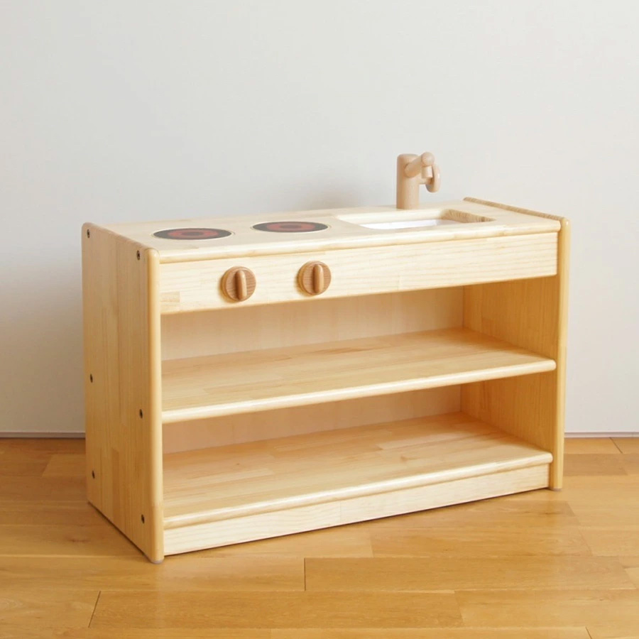 乳児用白木流し台 ブロック社】（ 木製ままごと） 送料無料 組立式 木