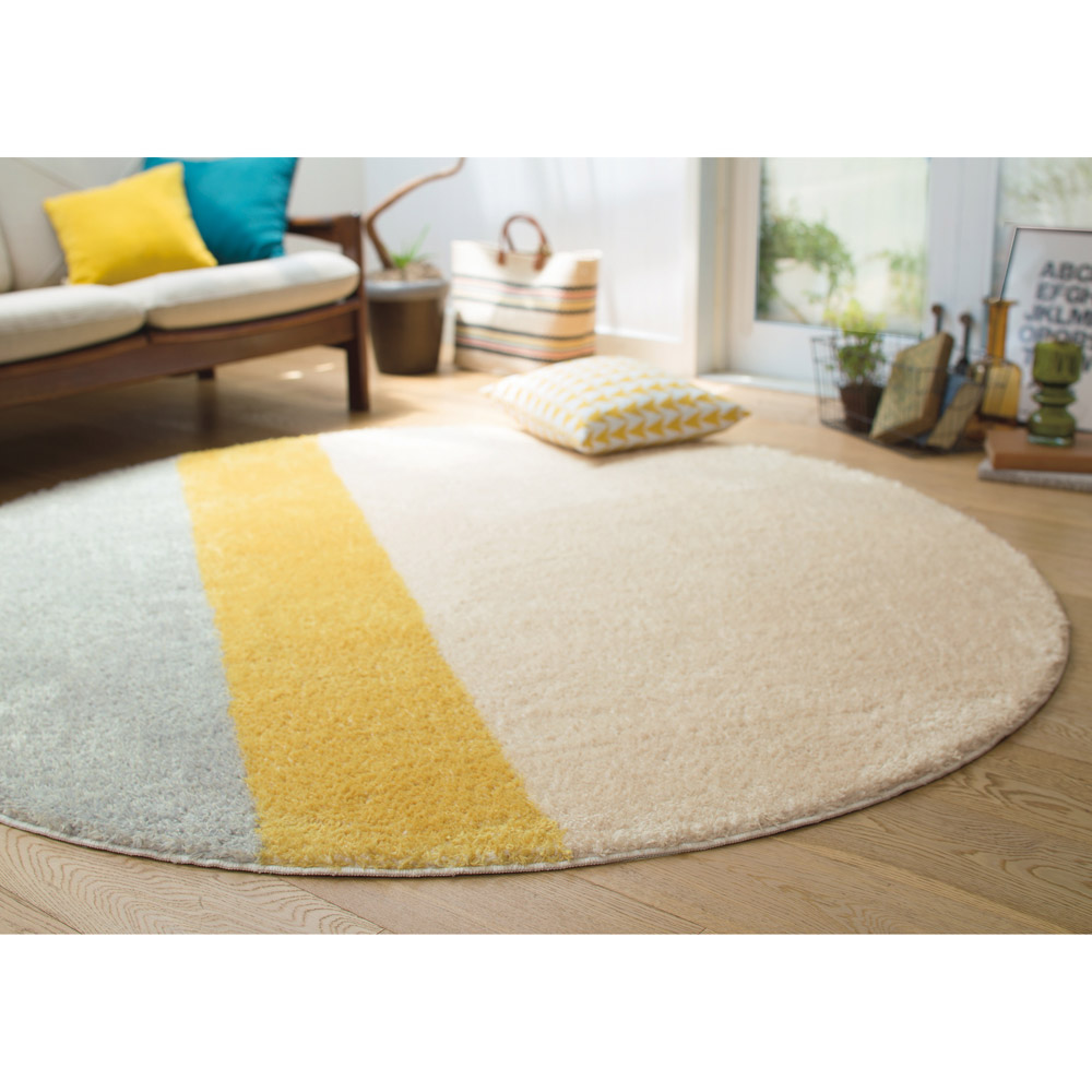 ≪円形 径約190cm≫ 防ダニ洗えるラグ ディノスANAmall店