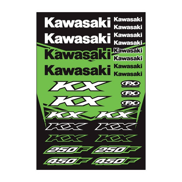 FACTORY EFFEX KAWASAKI OEMステッカーシート| Dirtbikeplus (ダート