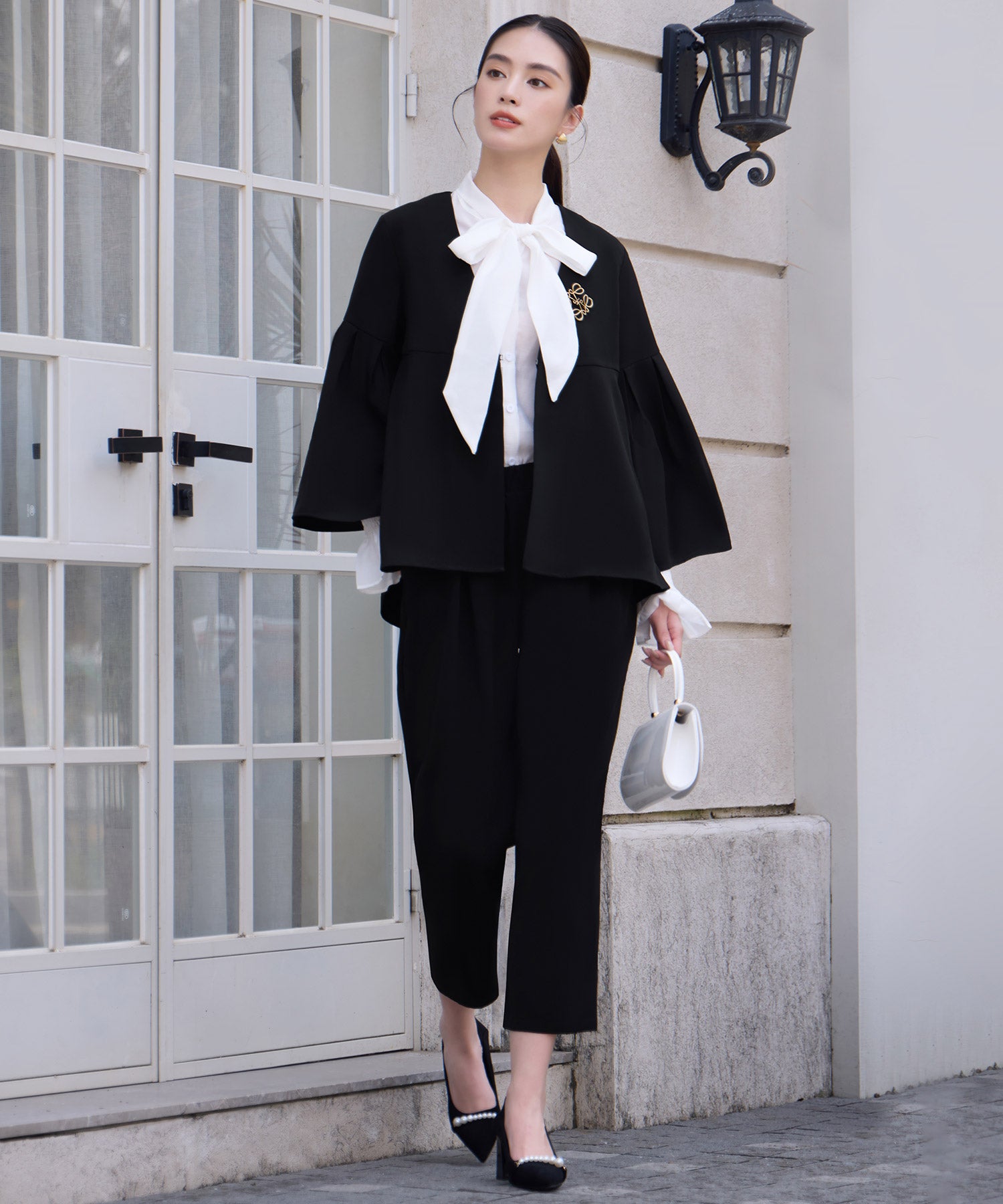 セットアップ 2点セット クロップドパンツcy88623 ブラック – [公式