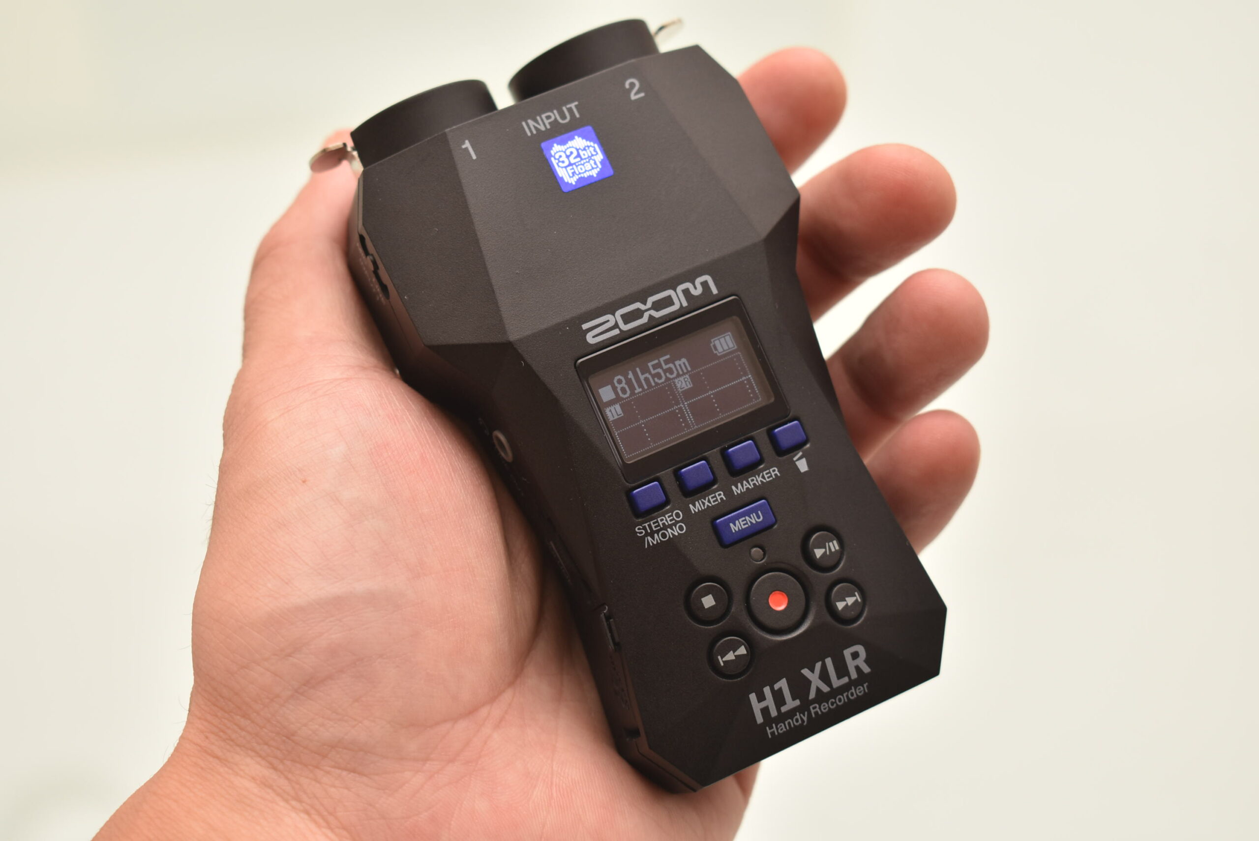 爆音でも絶対音割れしない32bitフロート対応2ch入力のレコーダーを低