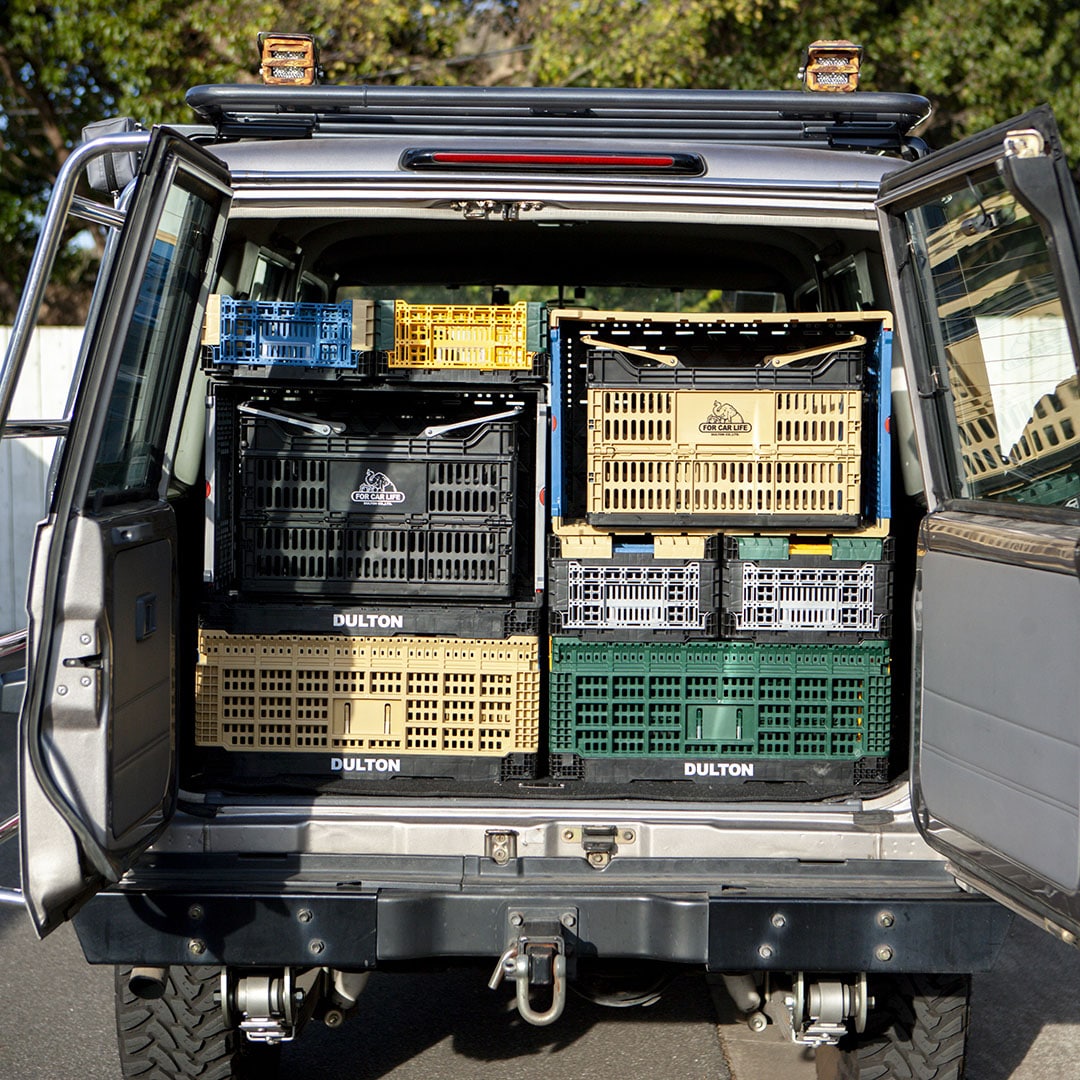 DULTON ONLINE SHOP | FOLDING MESH STORAGE 48L BLACK/SILVER(48L