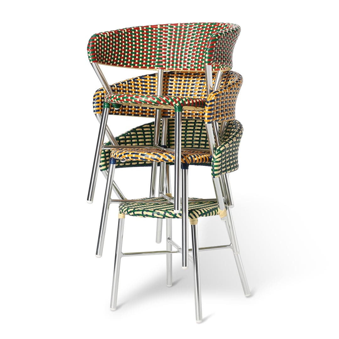 DULTON ONLINE SHOP | ALUMINUM ROUNDISH CHAIR RED/GREEN(RED/GREEN