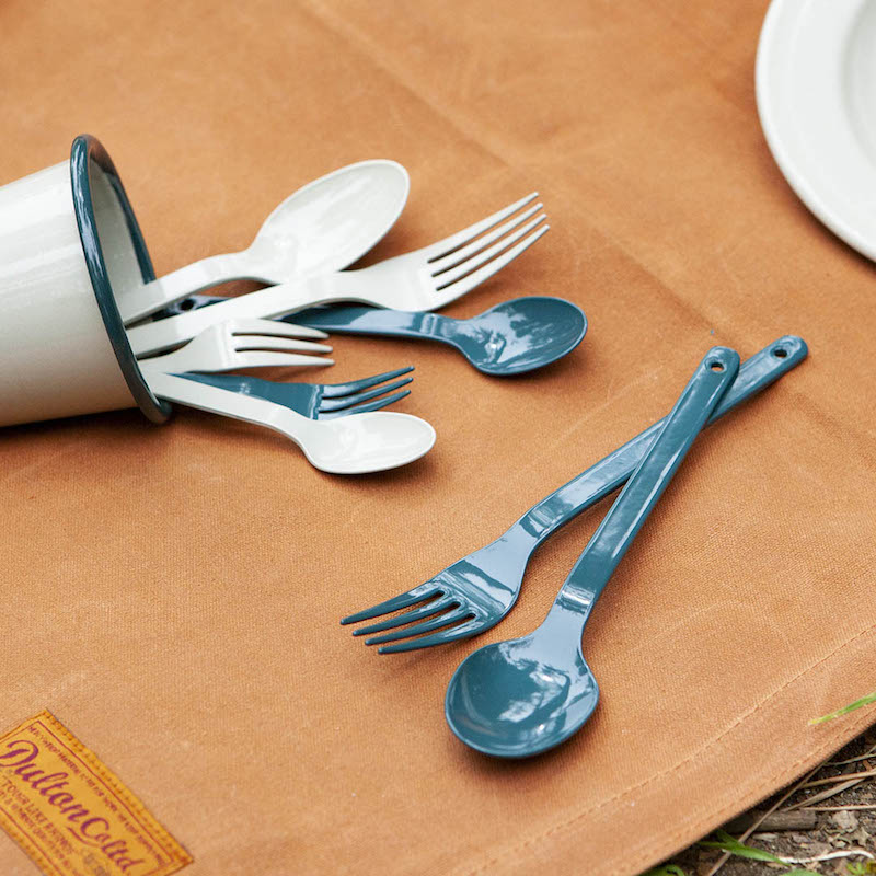 DULTON ONLINE SHOP | ENAMEL CUTLERY DESSERT SPOON GREEN(DESSERT