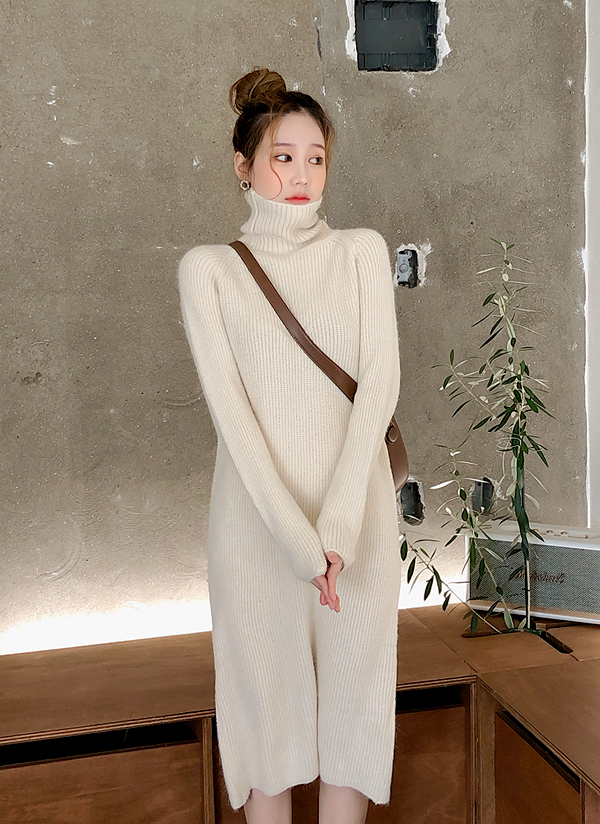 タートルネックニットワンピース | レディースファッション通販 - DHOLIC