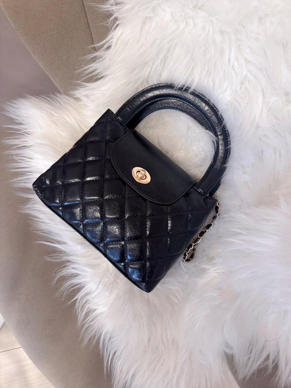 2WAYチェーンハンドルキルティングバッグ | レディースファッション