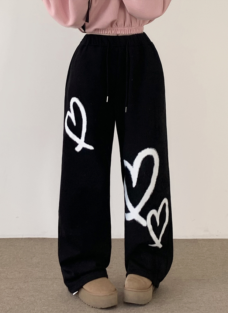 2WAYスプレーハートスウェットパンツ | レディースファッション通販