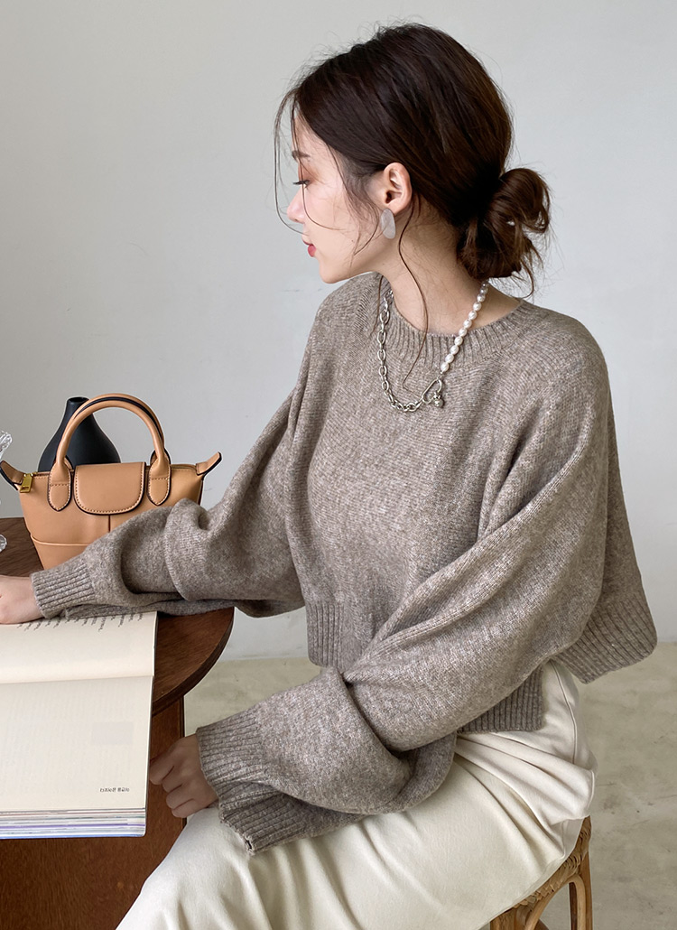 ラグランクロップドニット | レディースファッション通販 - DHOLIC