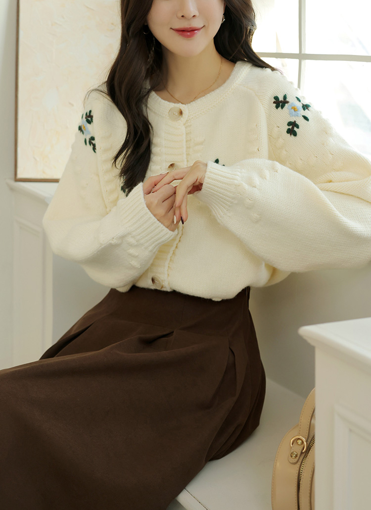 花柄刺繍カーディガン | レディースファッション通販 - DHOLIC