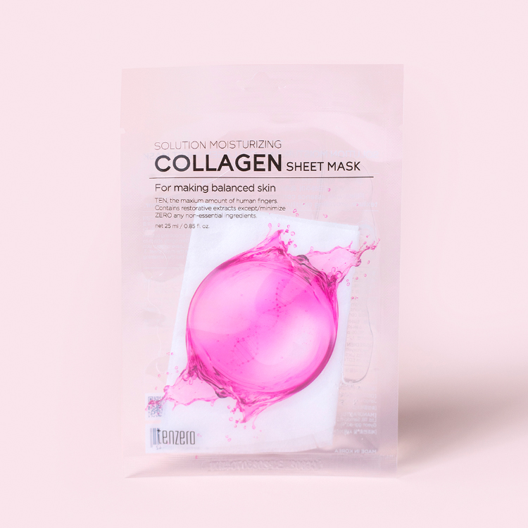 テンゼロ] ソリューションモイスチャライジングコラーゲンシートマスク