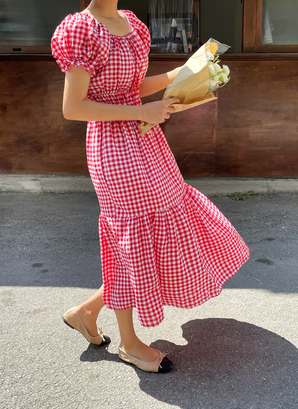 2WAYギンガムチェックティアードワンピース・全3色 | レディース
