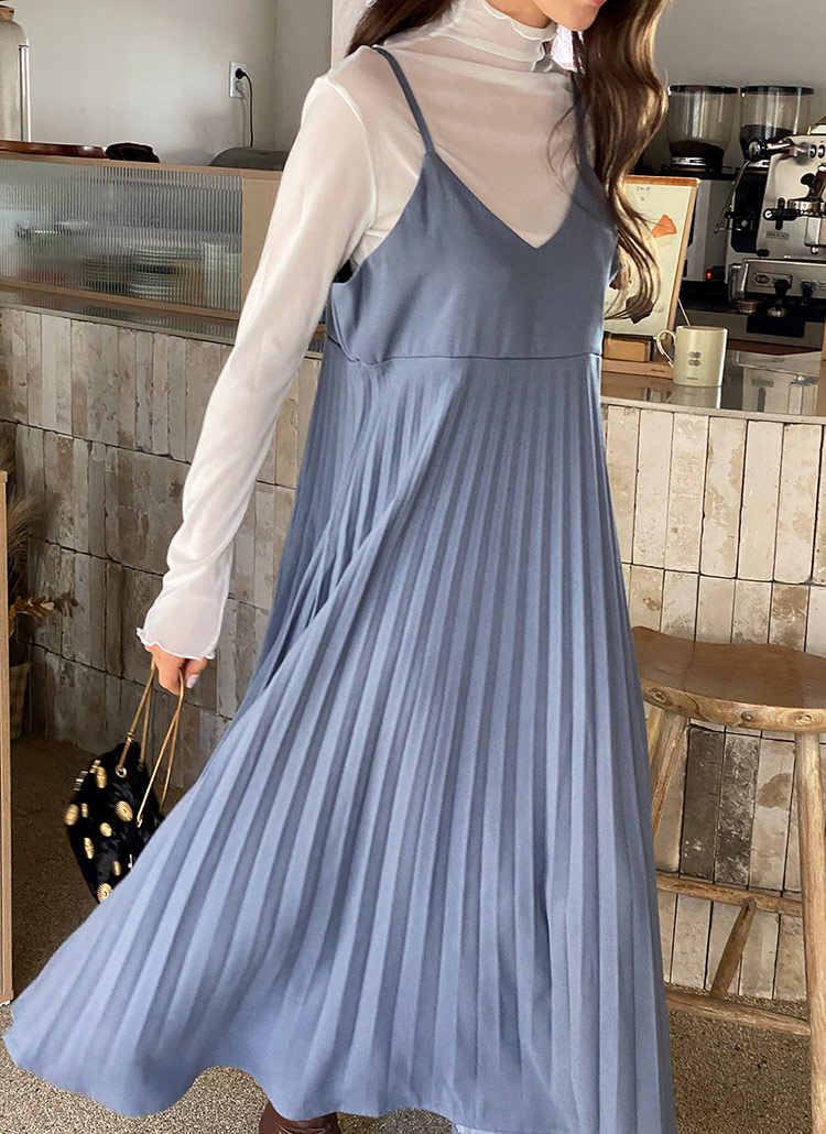 プリーツキャミワンピース | レディースファッション通販 - DHOLIC