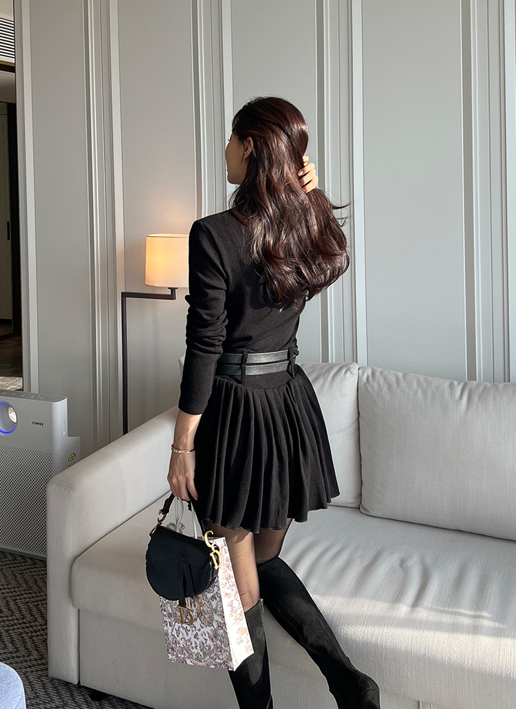 タートルネックニット&ニットスカートSET | レディースファッション