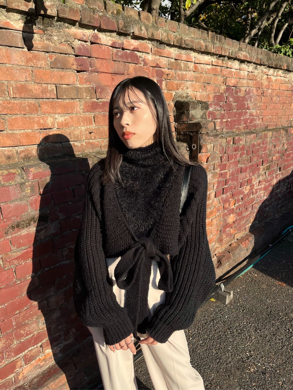 ハイネックシャギーニットノースリーブ | レディースファッション通販